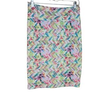 LuLaRoe Floral Cassie Skirt - Size S - EUC